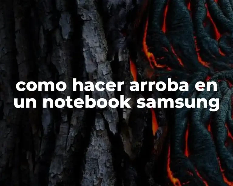 como hacer arroba en un notebook samsung
