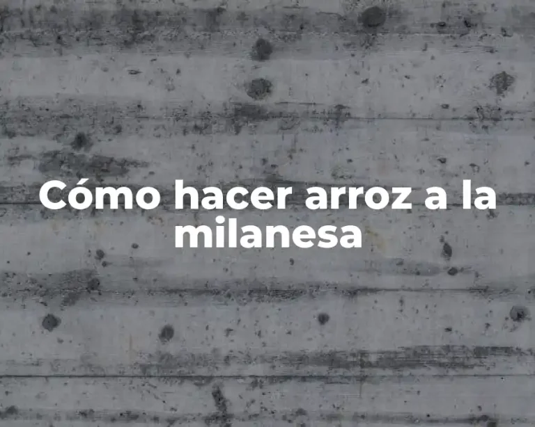 Cómo hacer arroz a la milanesa