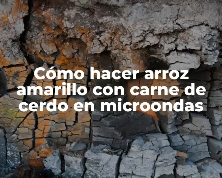 Cómo hacer arroz amarillo con carne de cerdo en microondas