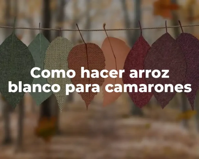 Como hacer arroz blanco para camarones