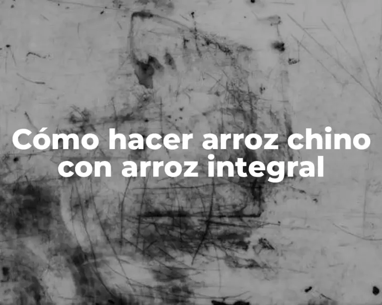 Cómo hacer arroz chino con arroz integral