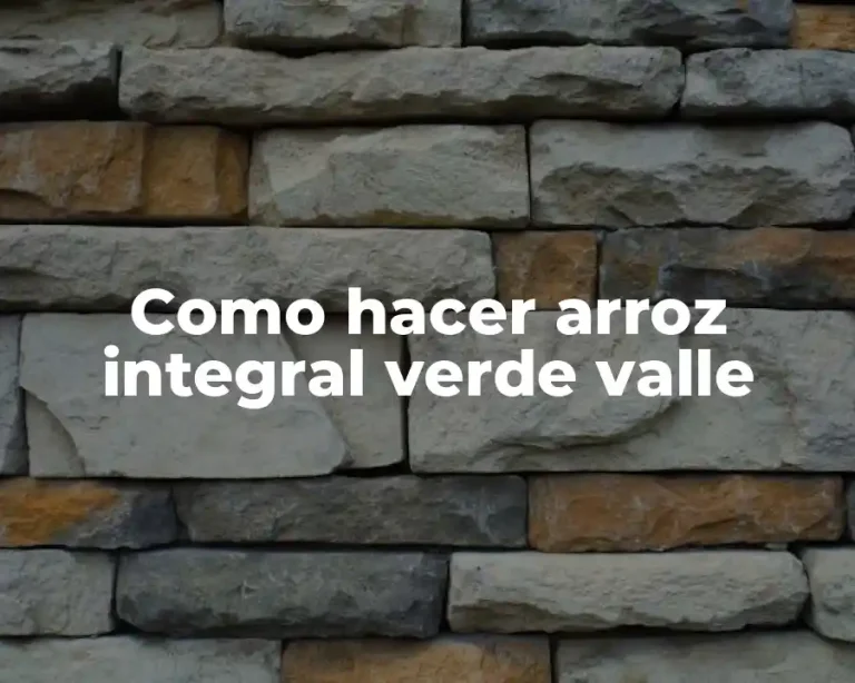 Como hacer arroz integral verde valle