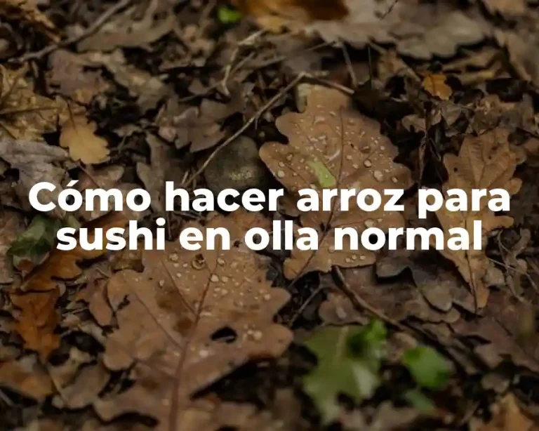 Cómo hacer arroz para sushi en olla normal