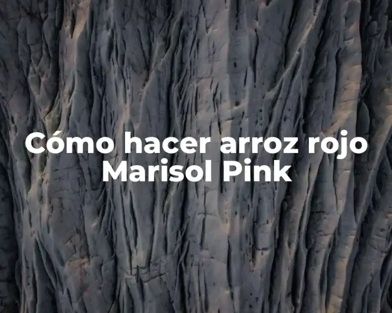 Cómo hacer arroz rojo Marisol Pink