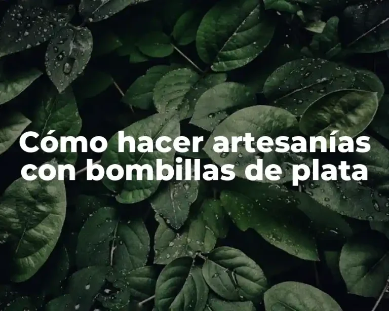 Cómo hacer artesanías con bombillas de plata