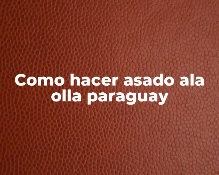 Como hacer asado ala olla paraguay