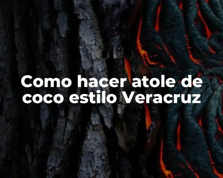 Como hacer atole de coco estilo Veracruz