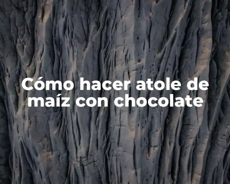 Cómo hacer atole de maíz con chocolate