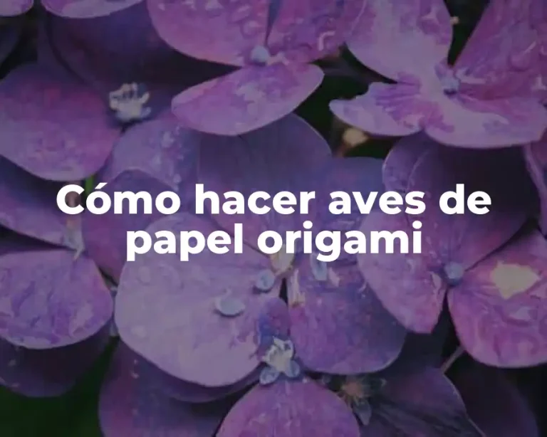 Cómo hacer aves de papel origami