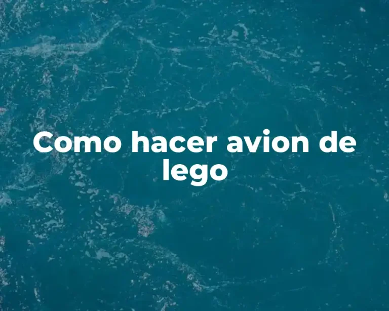 Como hacer avion de lego