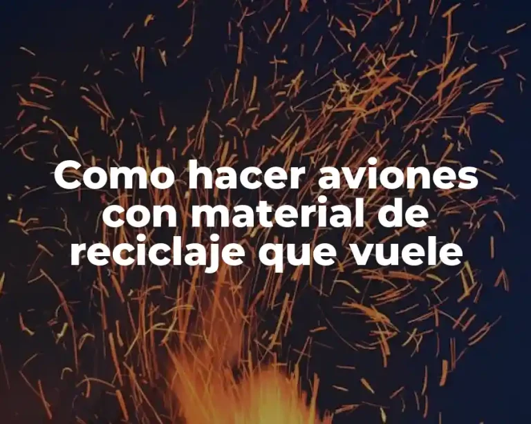 Como hacer aviones con material de reciclaje que vuele