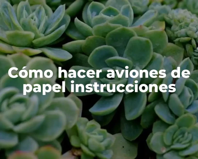 Cómo hacer aviones de papel instrucciones