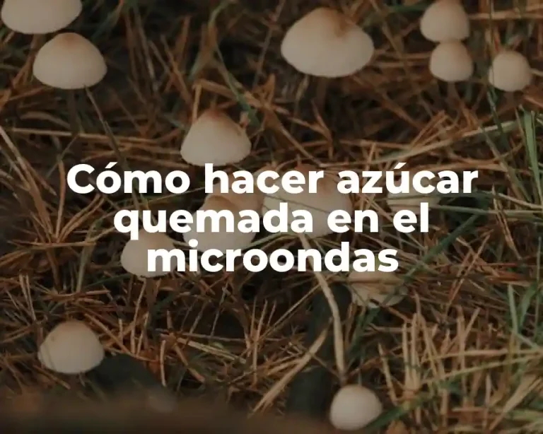 Cómo hacer azúcar quemada en el microondas