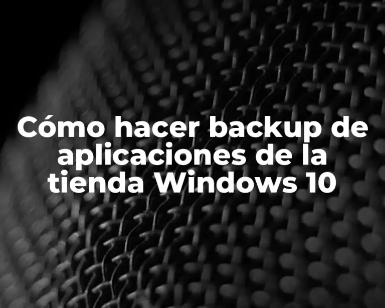 Cómo hacer backup de aplicaciones de la tienda Windows 10
