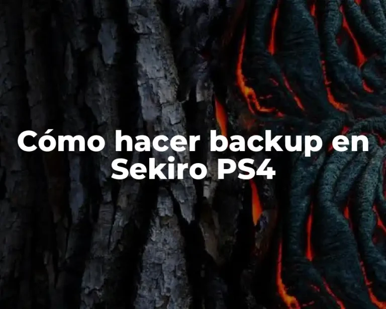 Cómo hacer backup en Sekiro PS4