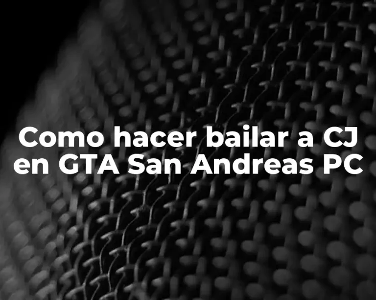 Como hacer bailar a CJ en GTA San Andreas PC
