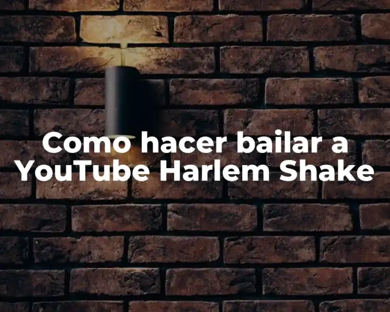 Como hacer bailar a YouTube Harlem Shake