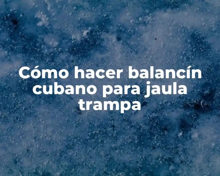 Cómo hacer balancín cubano para jaula trampa