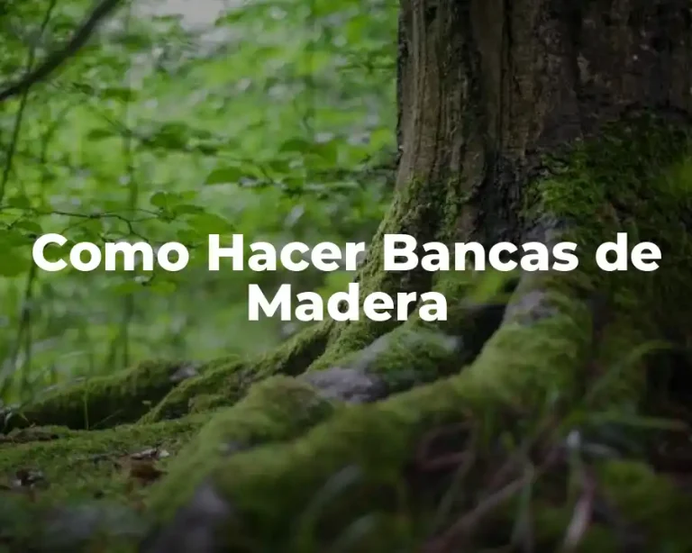 Como Hacer Bancas de Madera