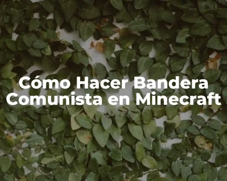 Cómo Hacer Bandera Comunista en Minecraft