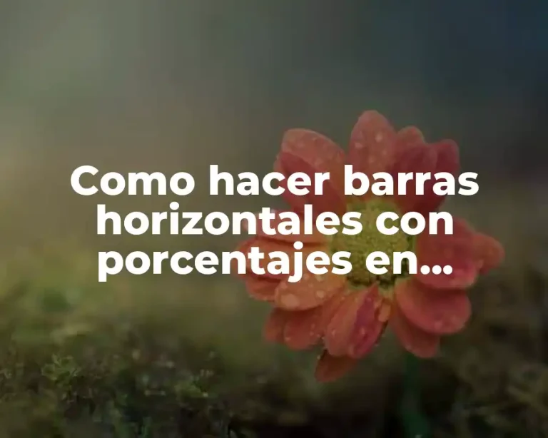 Como hacer barras horizontales con porcentajes en Illustrator