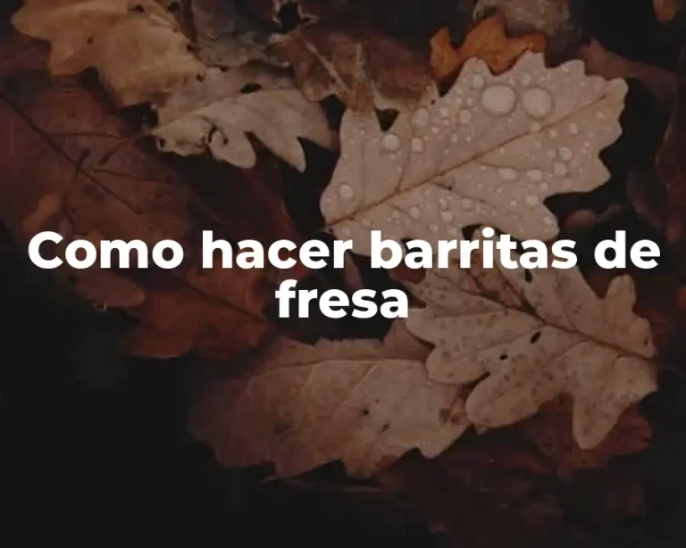 Como hacer barritas de fresa