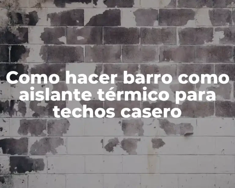 Como hacer barro como aislante térmico para techos casero