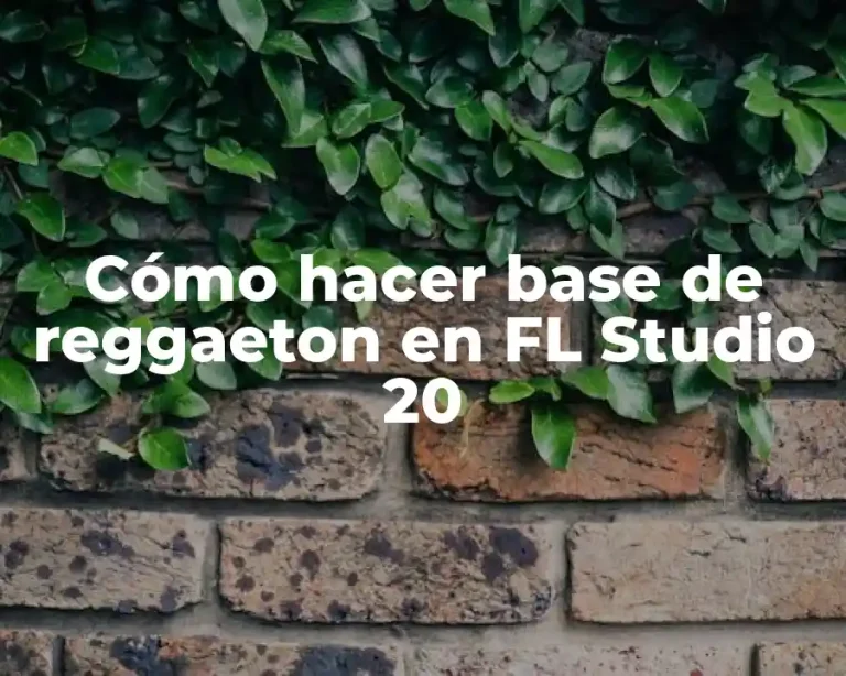 Cómo hacer base de reggaeton en FL Studio 20