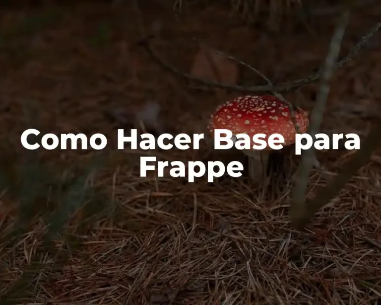 Como Hacer Base para Frappe