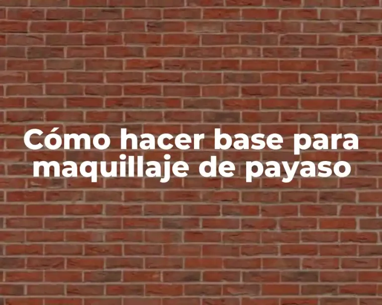 Cómo hacer base para maquillaje de payaso