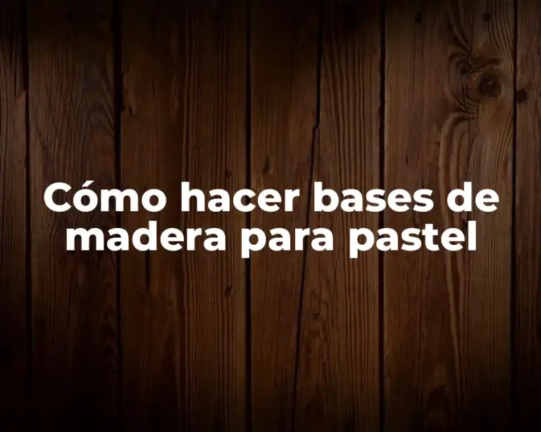 Cómo hacer bases de madera para pastel