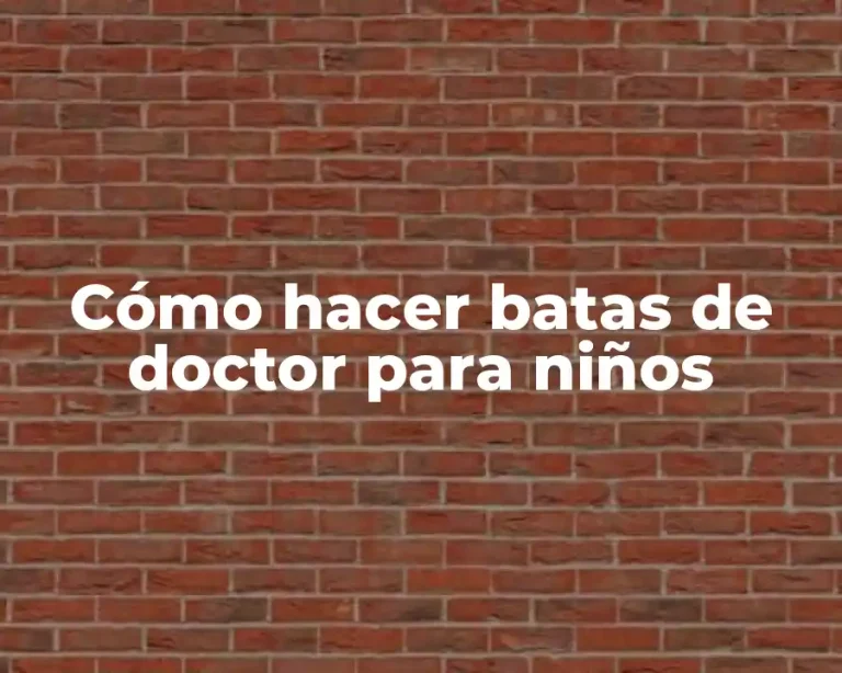 Cómo hacer batas de doctor para niños
