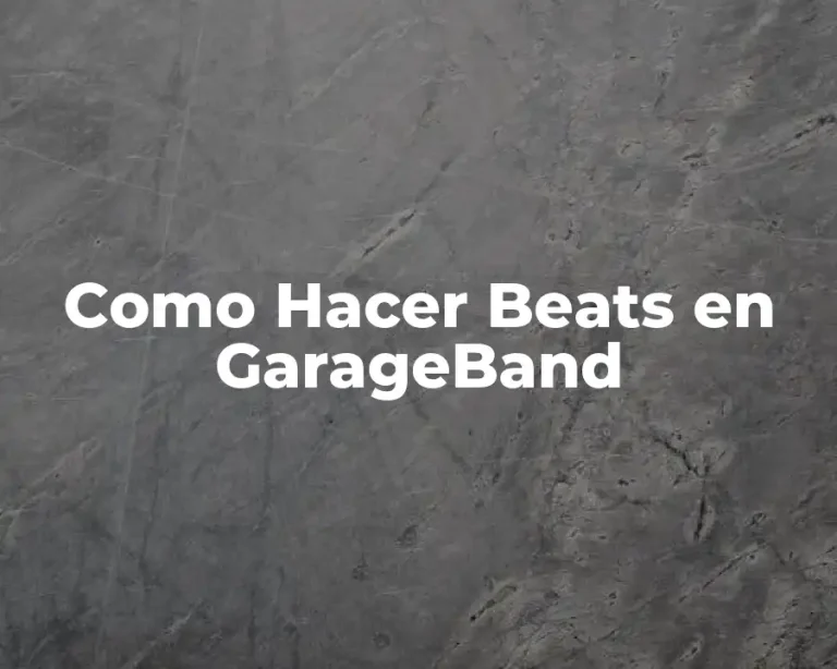 Como Hacer Beats en GarageBand