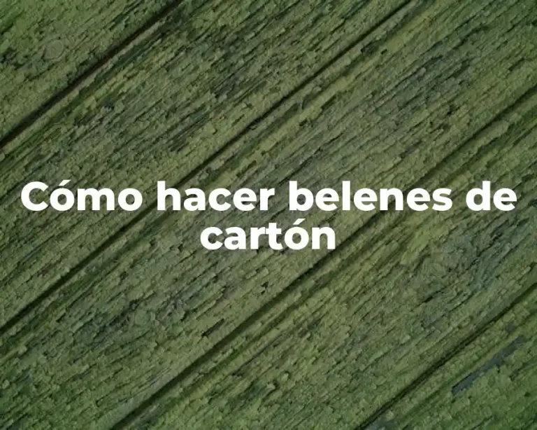 Cómo hacer belenes de cartón