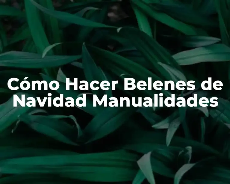 Cómo Hacer Belenes de Navidad Manualidades