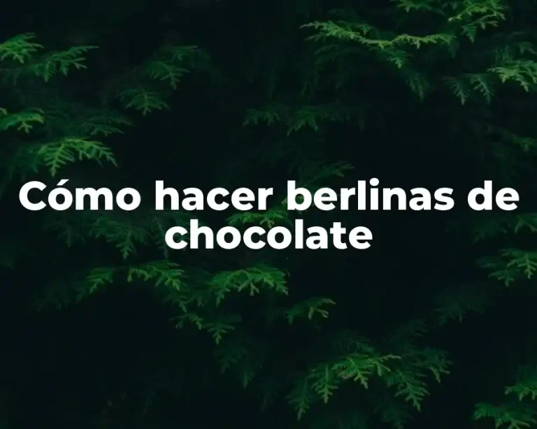Cómo hacer berlinas de chocolate