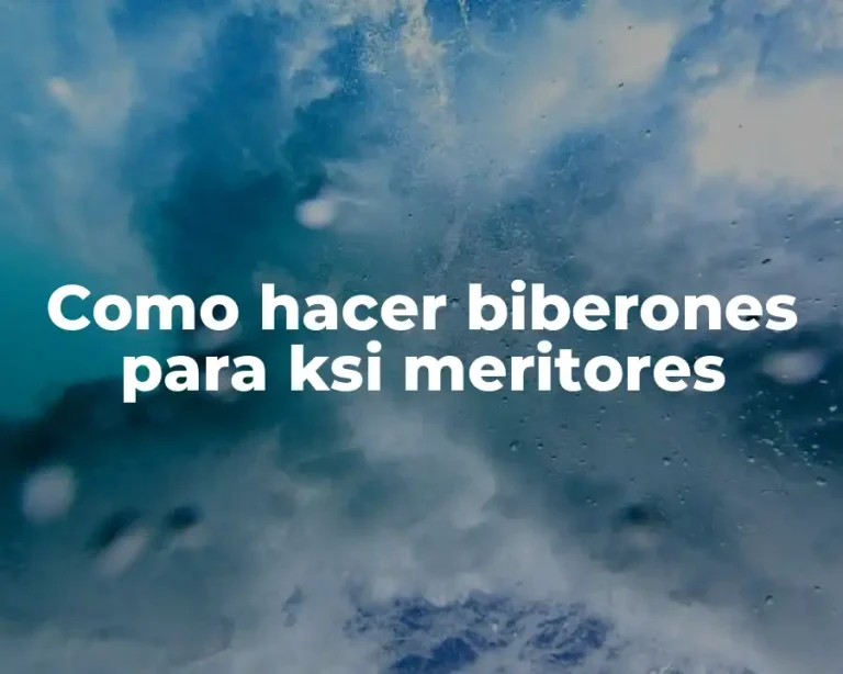 Como hacer biberones para ksi meritores