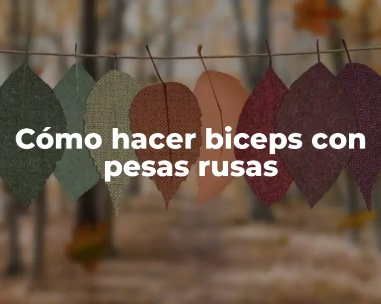 Cómo hacer biceps con pesas rusas