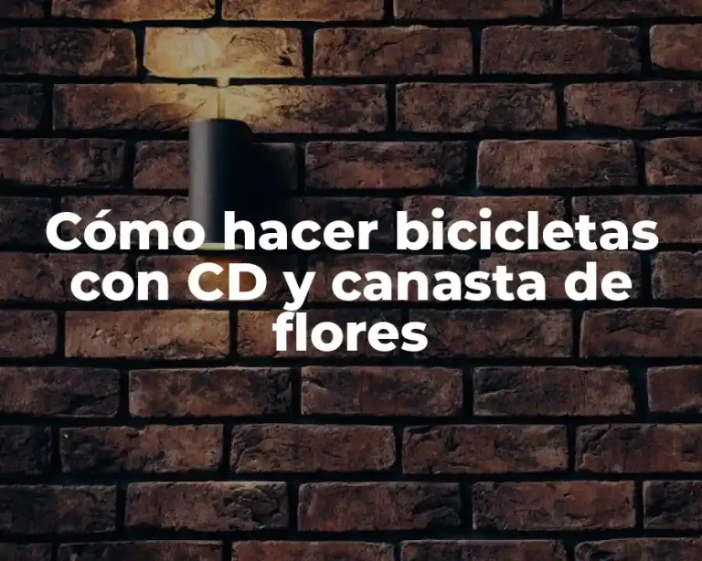 Cómo hacer bicicletas con CD y canasta de flores