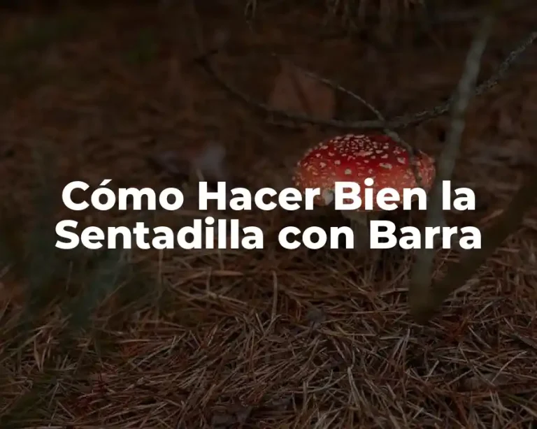 Cómo Hacer Bien la Sentadilla con Barra