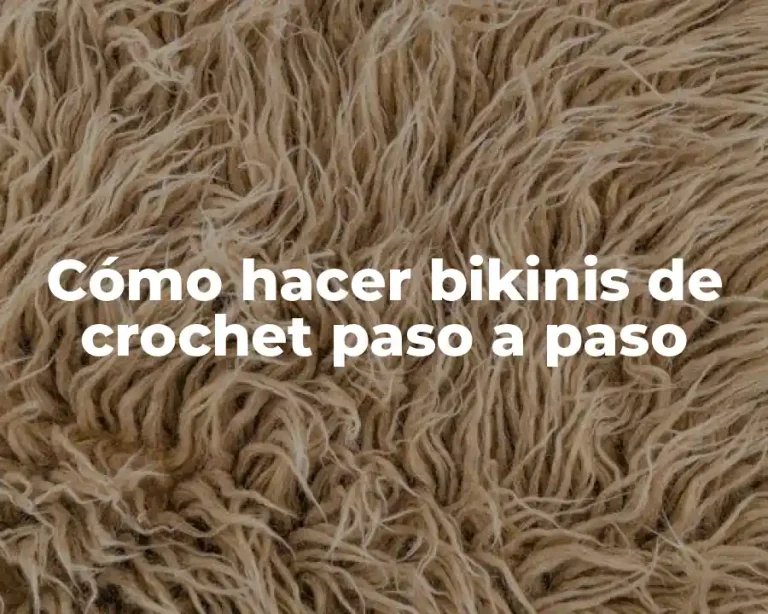 Cómo hacer bikinis de crochet paso a paso
