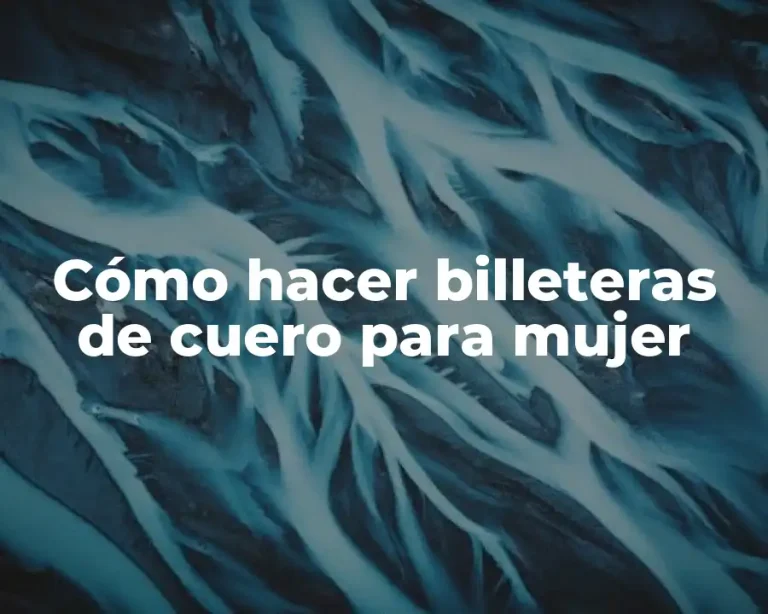 Cómo hacer billeteras de cuero para mujer