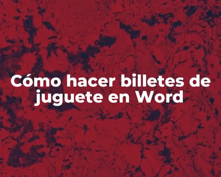 Cómo hacer billetes de juguete en Word