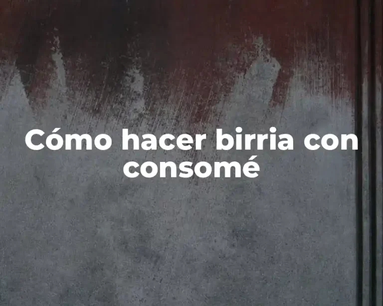 Cómo hacer birria con consomé