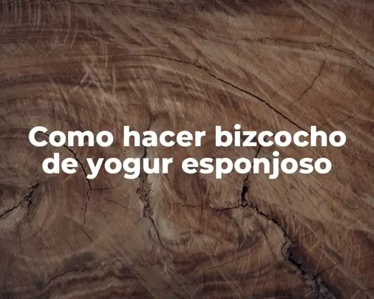Como hacer bizcocho de yogur esponjoso