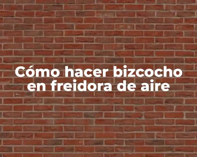 Cómo hacer bizcocho en freidora de aire
