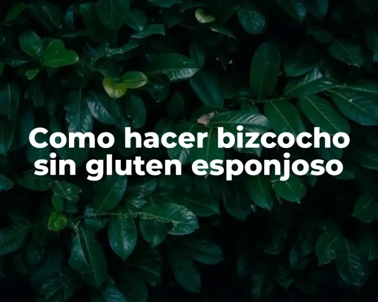 Como hacer bizcocho sin gluten esponjoso