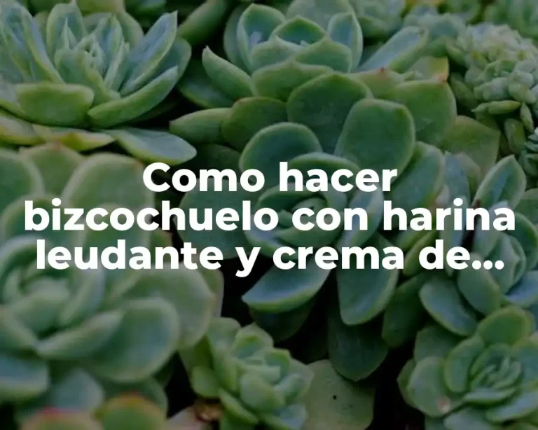 Como hacer bizcochuelo con harina leudante y crema de leche