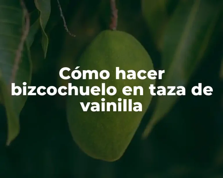 Cómo hacer bizcochuelo en taza de vainilla