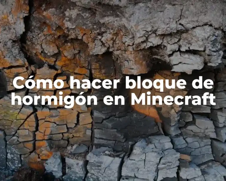 Cómo hacer bloque de hormigón en Minecraft
